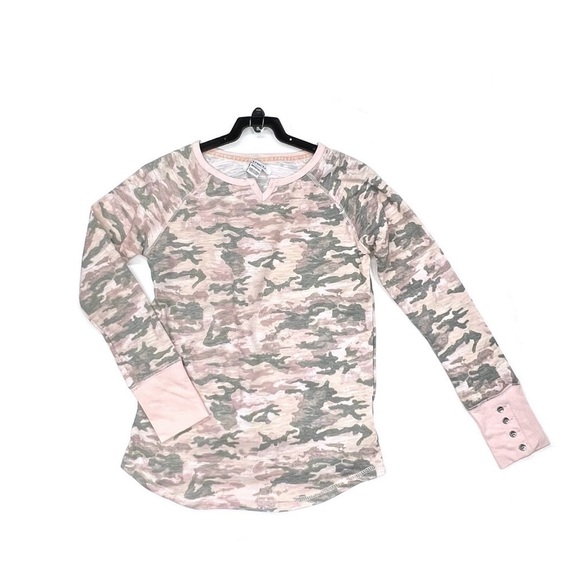 Tractr Girls Medium Long Sleeve Shirt Set Army Green Button Up Pink Tee New NWT - Picture 2 of 10